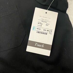 Black Med Couture Scrub Top NWT